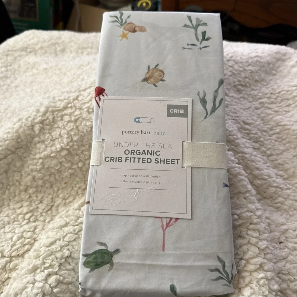 Pottery Barn Kids Under The Sea Crib Fitted Sheet 27.5